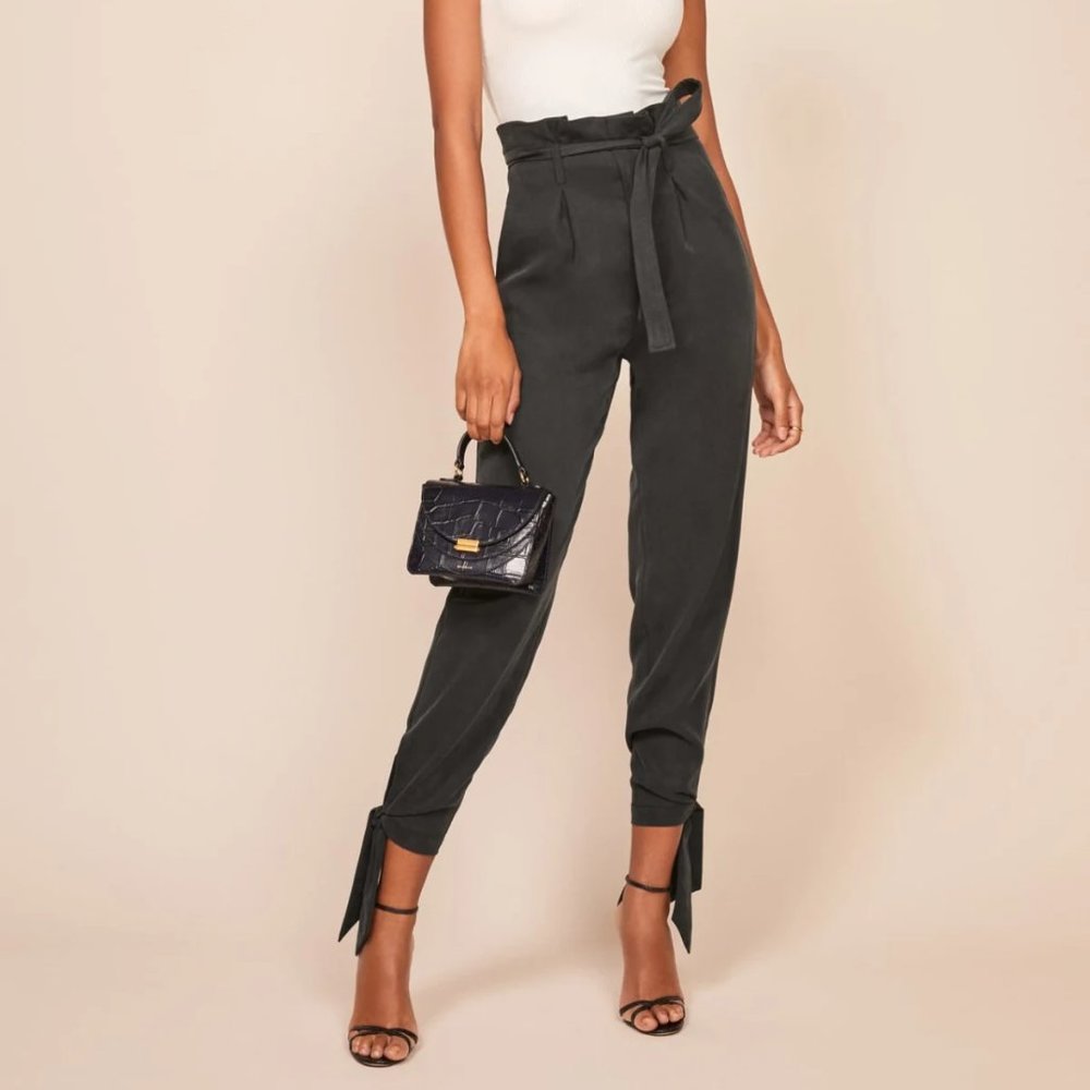 Reformation Avalon Ankle Paperbag Pant